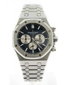 MK Personal Collection Men's Steel Audemars Piguet Royal Oak Blue Dial Grand Tapisserie Wristwatch 26331ST.00.122ST.01 