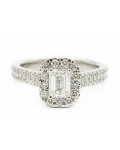 Estate Platinum and Diamond Engagement Ring