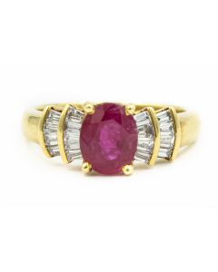Estate Diamond and Ruby Ring AGL Report No 1133441 