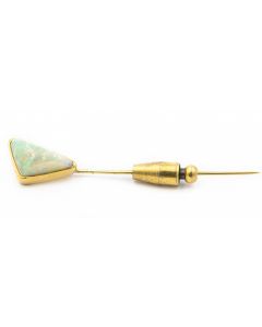 Estate Yellow Gold and Opal Stick Pin