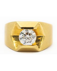 Estate Yellow Gold and Diamond Ring 