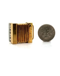 Vintage Yellow Gold Movable Accordion Charm