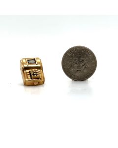 Vintage Yellow Gold Movable Calculator Charm