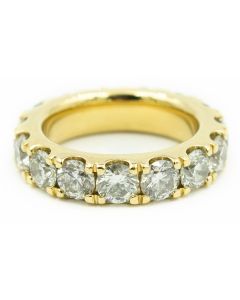 Estate Yellow Gold and Diamond Eternity Ring 