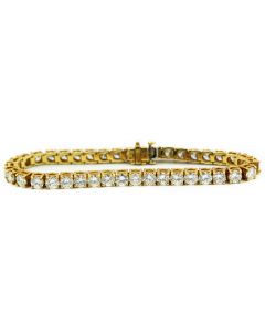 Estate Yellow Gold and Diamond Tennis Bracelet