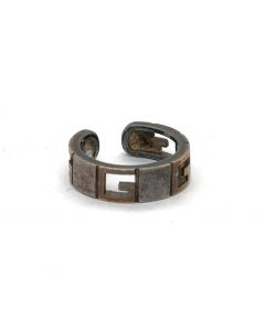 Estate Sterling Silver and Gold Ring by Gucci 