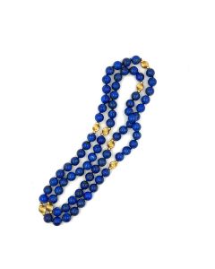 Estate Beaded Lapis Lazuli Necklace 