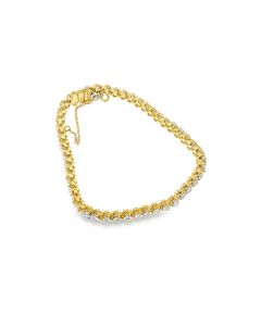 18K Yellow Gold Diamond Tennis Bracelet, 48 diamonds weighing 5.00Cts combined, 8.80Dwt/13.70Gr., measuring 7 1/4 inches in length. 