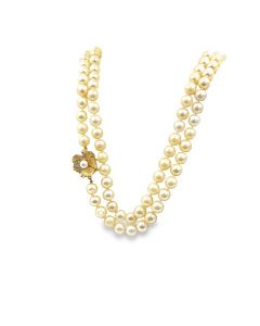 Estate Vintage Single Strand Cultured Pearl Necklace