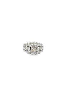 Estate Platinum and Princess Cut Diamond Ring 