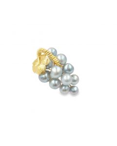 Estate Vintage Yellow Gold and Cultured Pearl Grape Cluster Ring