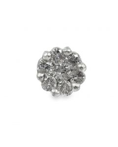 Estate White Gold Diamond Stud Earring