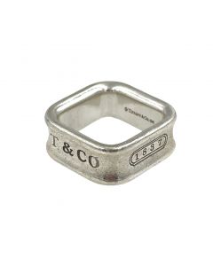 Convexed Sterling Silver Tiffany & Co. 1837 Square Band