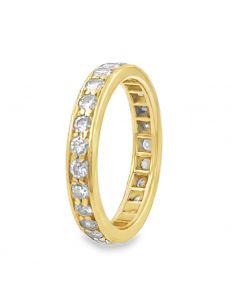 Estate Gold and Diamond Wedding Band By Bvlgari 