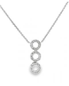 Estate White Gold and Diamond Necklace