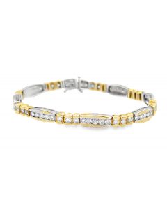 Estate Gold and Diamond Bracelet.