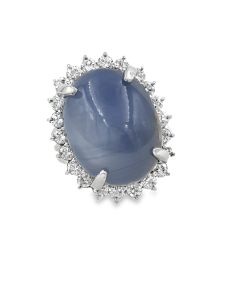 Estate Vintage Star Sapphire and Diamond Ring