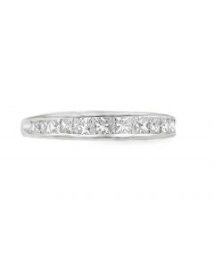 Estate White Gold and Princess Cut Diamond Ring
