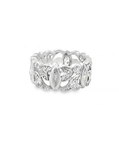 Estate Vintage Platinum and Diamond Eternity Ring 