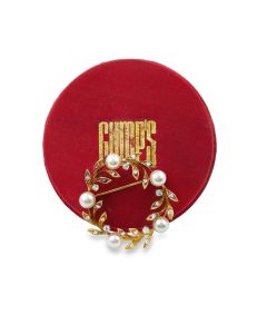 Estate Pearl and Diamond Brooch by Designer Kurt Wayne By Gump's