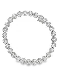 Estate Vintage White Gold and Diamond Bracelet