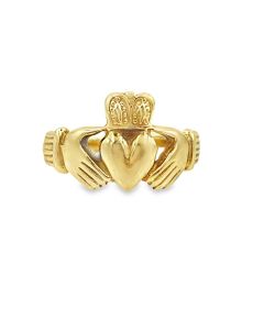 Estate Yellow Gold Claddagh Ring 
