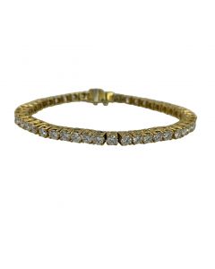 Estate Yellow Gold and Diamond Tennis Bracelet