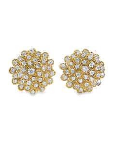 Estate Gold and Diamond Cocktail Earrings