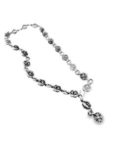 Estate Chrome Hearts Beaded Cross Necklace 