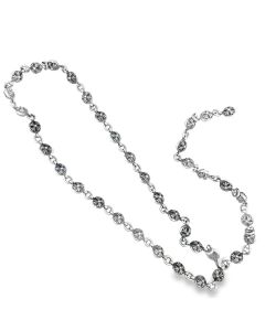 Estate Chrome Hearts Beaded Cross Necklace