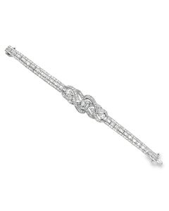 Estate Platinum and Diamond Bracelet 7.13cts 