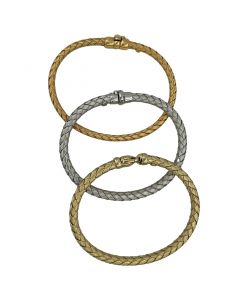 Estate Collection of (3) Gold Woven Bracelets 