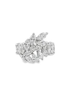 Estate Diamond Crossover Wedding Ring 