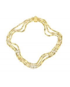 Estate Vintage Gold and Multi-Strand Beaded Necklace by SeidenGang