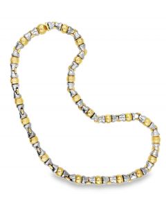 Estate Yellow and White Gold Passo Doppio Necklace by Bulgari Circa 1988 