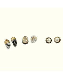 Estate Collection of (3) Pair of David Yurman Earrings 