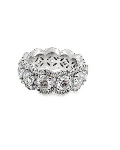 Estate White Gold and Diamond Eternity Ring by Diana M 