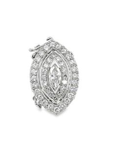 Estate Vintage Gold and Marquise Diamond Clasp 