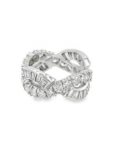Estate Platinum and Diamond Eternity Ring 