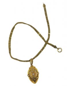 Estate Vintage Etruscan Revival Necklace and Pendant 
