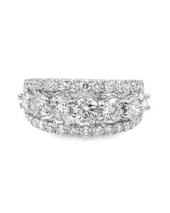 Estate White Gold and Diamond Wedding Ring
