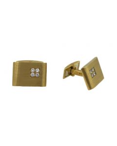 Estate Vintage Gold and Diamond Cufflinks By Hammerman Brothers