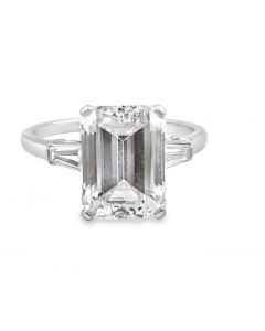 Estate Platinum and Diamond Engagement Ring by Bulgari