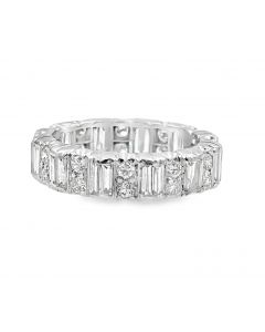 Estate Vintage Platinum and Diamond Eternity Ring  