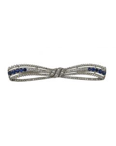 Estate Belle Époque Platinum and Diamond Bow Brooch