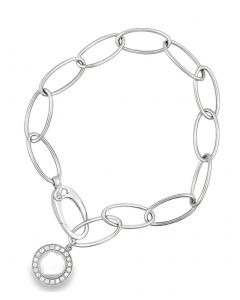 Estate Vintage White Gold and Diamond Bracelet By Chantecler 