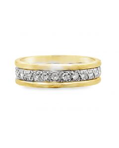 Estate Yellow Gold and Diamond Wedding Ring by Jose Hess 