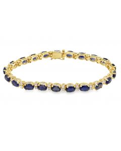 Estate Vintage Gold Diamond and Tanzanite Sectional Design Bracelet