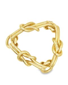 Estate Vintage Yellow Gold Mariners Knot Bracelet 