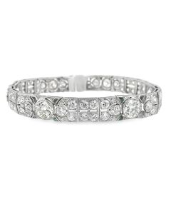 Estate Art Deco Platinum and Diamond Bracelet